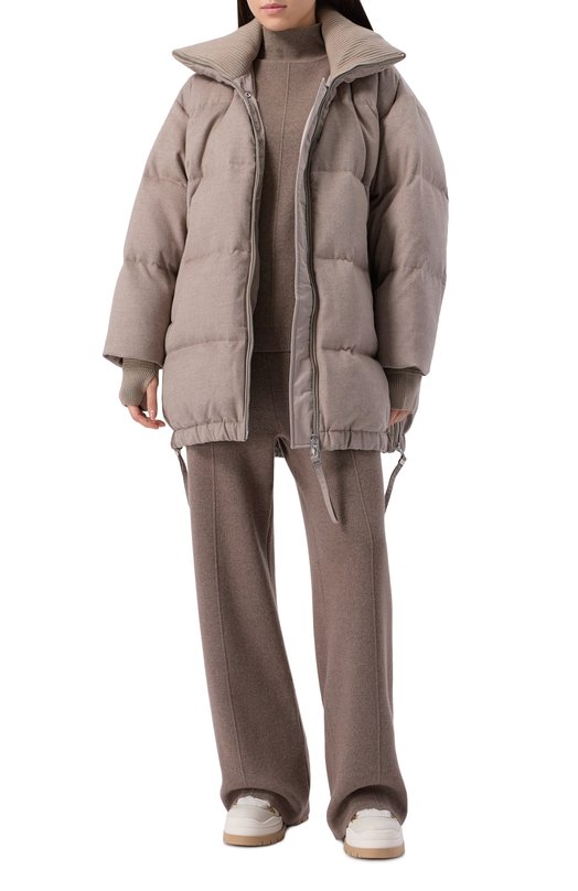 Пуховик из шерсти и вискозы Duno BLANCA/PRAT0 MESTRE Бежевый  BLANCA/PRAT0 MESTRE Фото 2