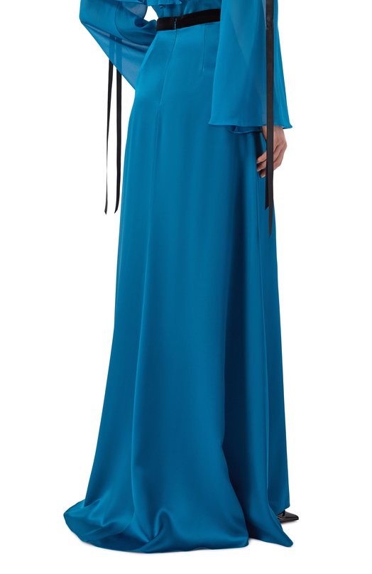 Шелковая юбка Valentino 8B3RAEN6/8M6 Синий  8B3RAEN6/8M6 Фото 4