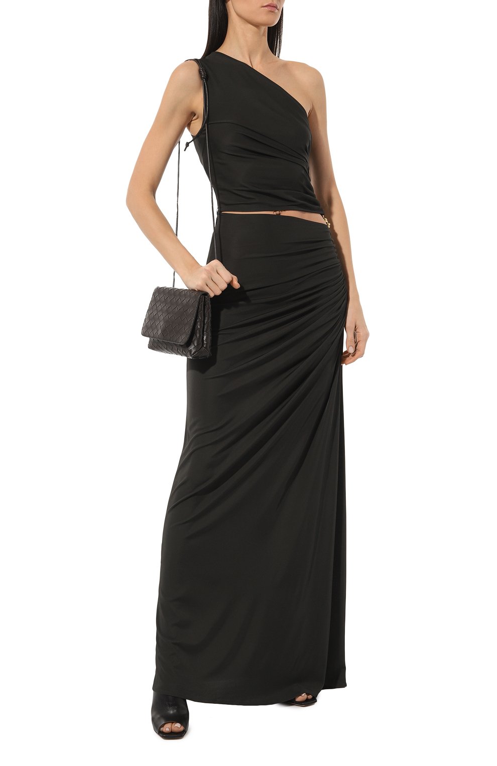 Платье из вискозы BOTTEGA VENETA зеленого цвета по цене 287000 руб., арт. 725668/VKUQ0, фото 2 Платье из вискозы BOTTEGA VENETA, арт. 725668/VKUQ0, фото 2
