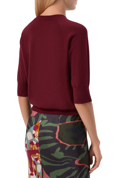 Шерстяной пуловер DRIES VAN NOTEN бордового цвета по цене 59950 руб., арт. 131204/4700, фото 4 Шерстяной пуловер DRIES VAN NOTEN, арт. 131204/4700, фото 4