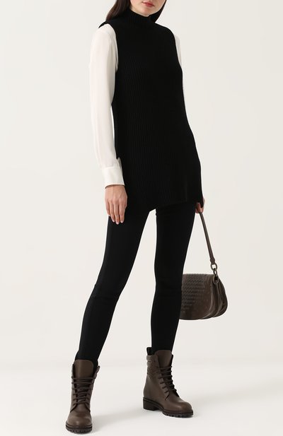 Кожаные ботинки с плетением intrecciato BOTTEGA VENETA, арт. 474706/V0282, фото 2