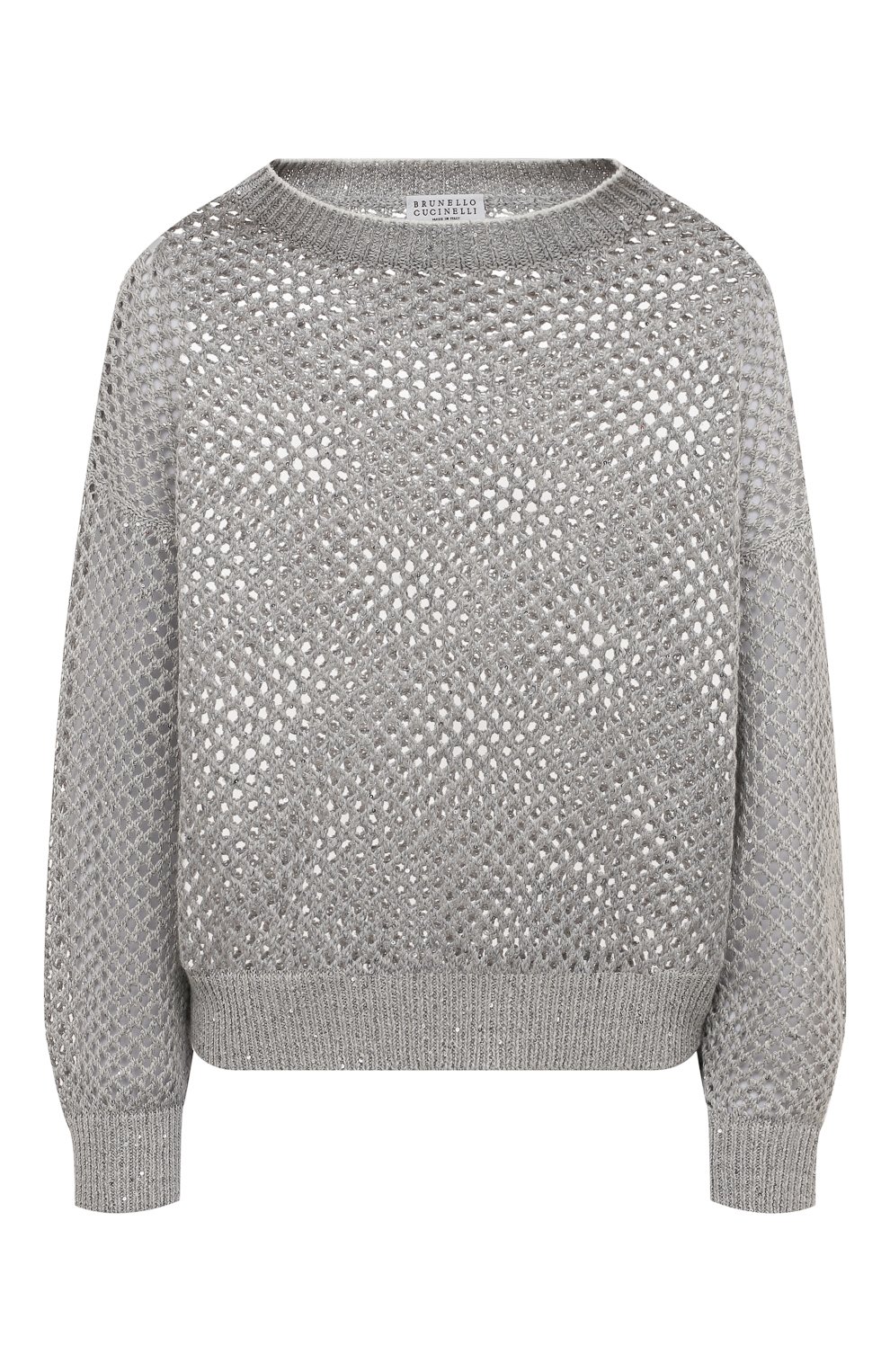 Свитер изо льна и хлопка BRUNELLO CUCINELLI, арт. 221MAJ585210, фото 1