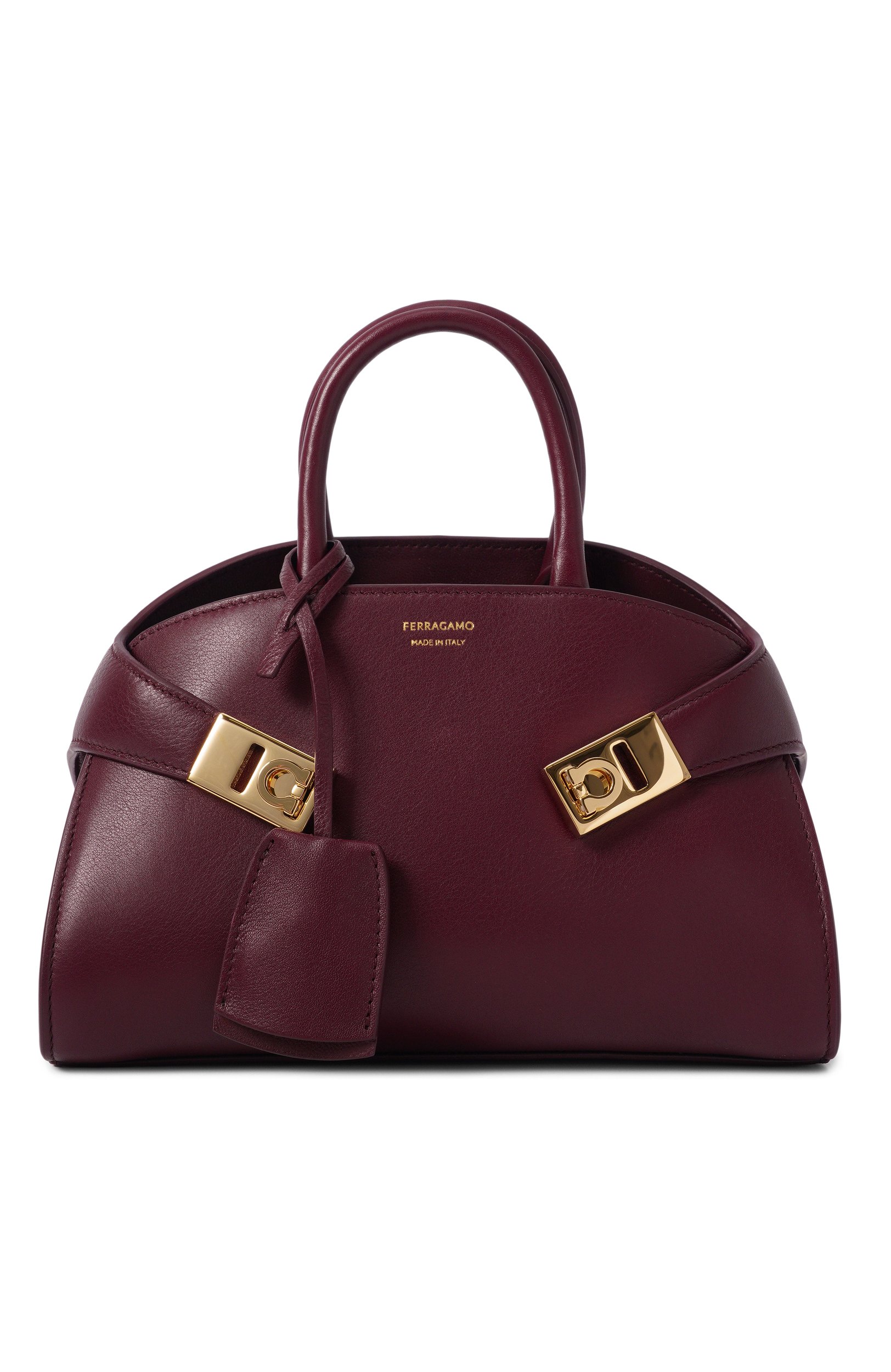 Сумка hug mini FERRAGAMO бордового цвета по цене 243500 руб., арт. 215975/791878, фото 7 Сумка hug mini FERRAGAMO, арт. 215975/791878, фото 7