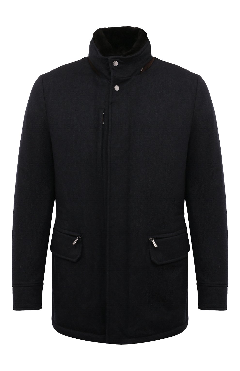 Куртка bernier-fur-ild с воротником из нутрии MOORER темно-синего цвета по цене 636000 руб., арт. BERNIER/FUR-ILD, фото 1 Куртка bernier-fur-ild с воротником из нутрии MOORER, арт. BERNIER/FUR-ILD, фото 1