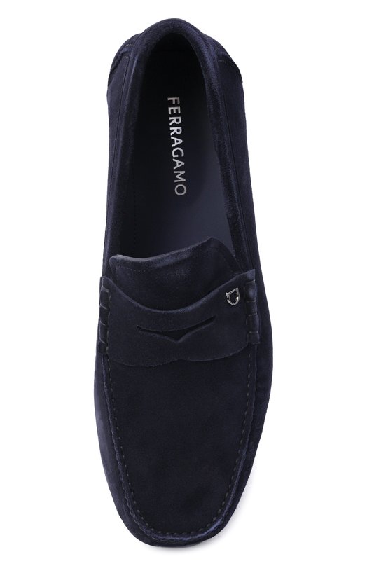 Замшевые мокасины Ferragamo 02A688/789_622 Синий  02A688/789_622 Фото 5