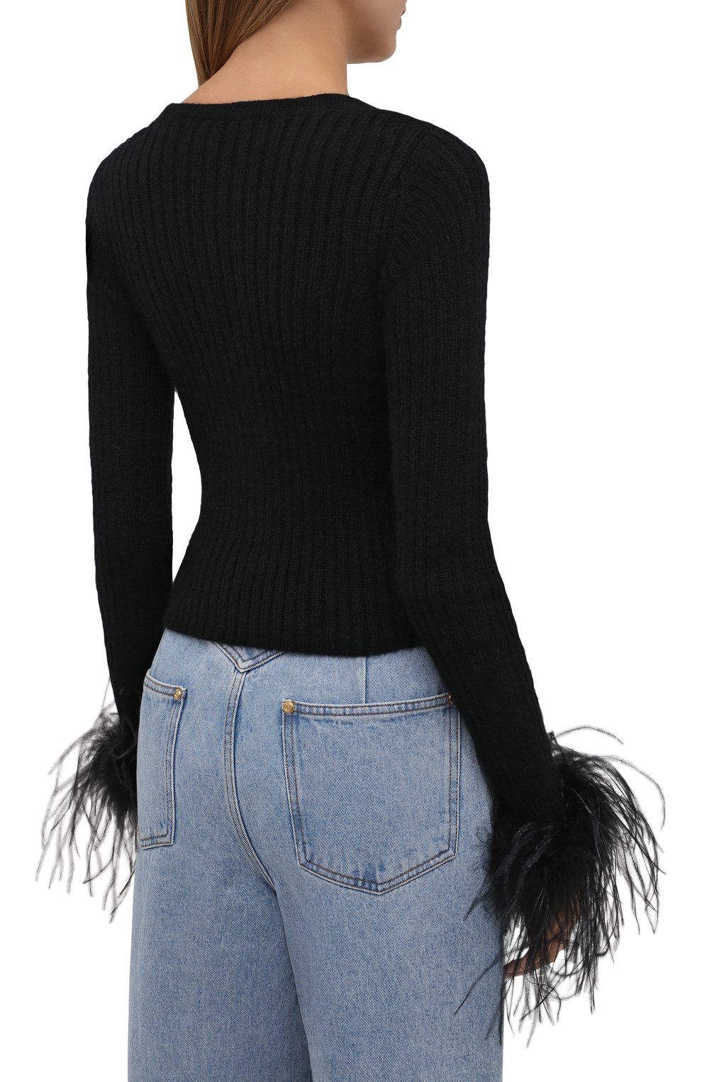 Кардиган с отделкой перьями GIUSEPPE DI MORABITO, арт. FW21116KN-156, фото 4