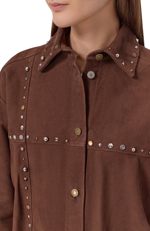 Замшевая рубашка Moschino A3702/0572 Коричневый  A3702/0572 Фото 5