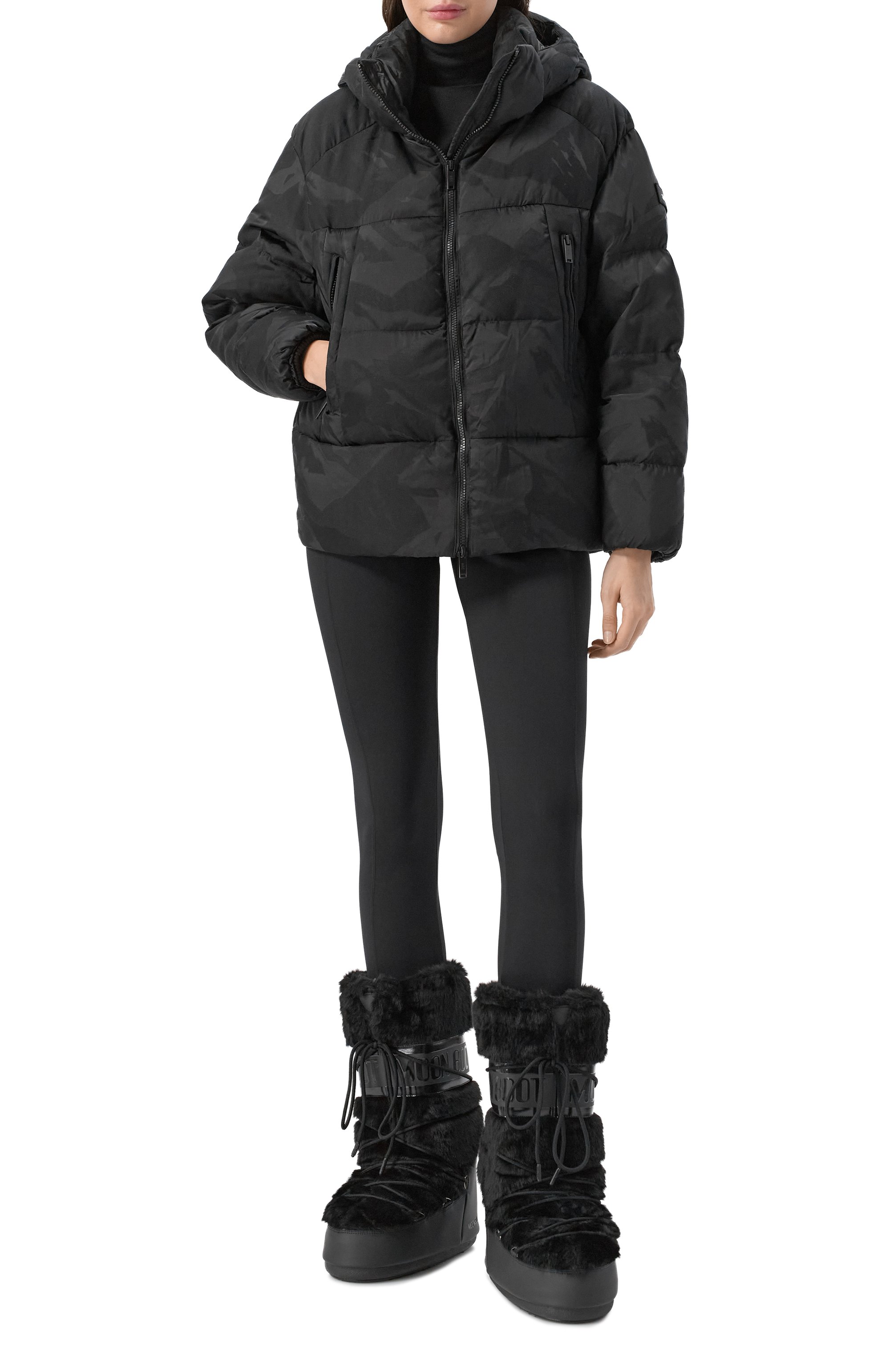 Сапоги icon из экомеха MOON BOOT черного цвета по цене 34950 руб., арт. 80D1408900, фото 3 Сапоги icon из экомеха MOON BOOT, арт. 80D1408900, фото 3