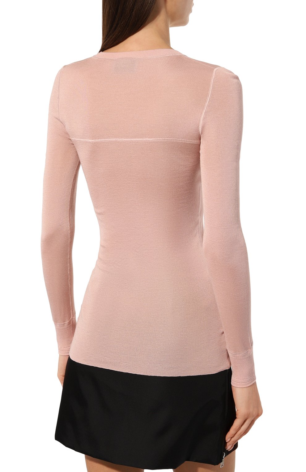 Шелковый пуловер PRADA, арт. P24G1O-1YIL-F0D25-211, фото 4