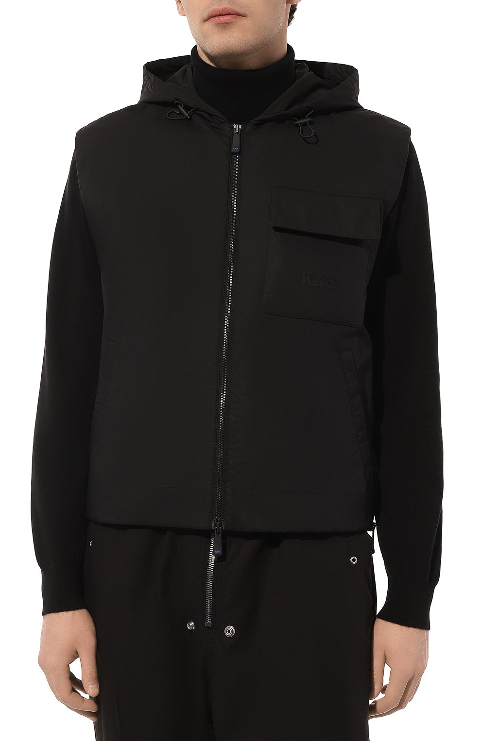 Хлопковый жилет KITON черного цвета по цене 161500 руб., арт. UGKH061K0705D02_SET, фото 3 Хлопковый жилет KITON, арт. UGKH061K0705D02_SET, фото 3