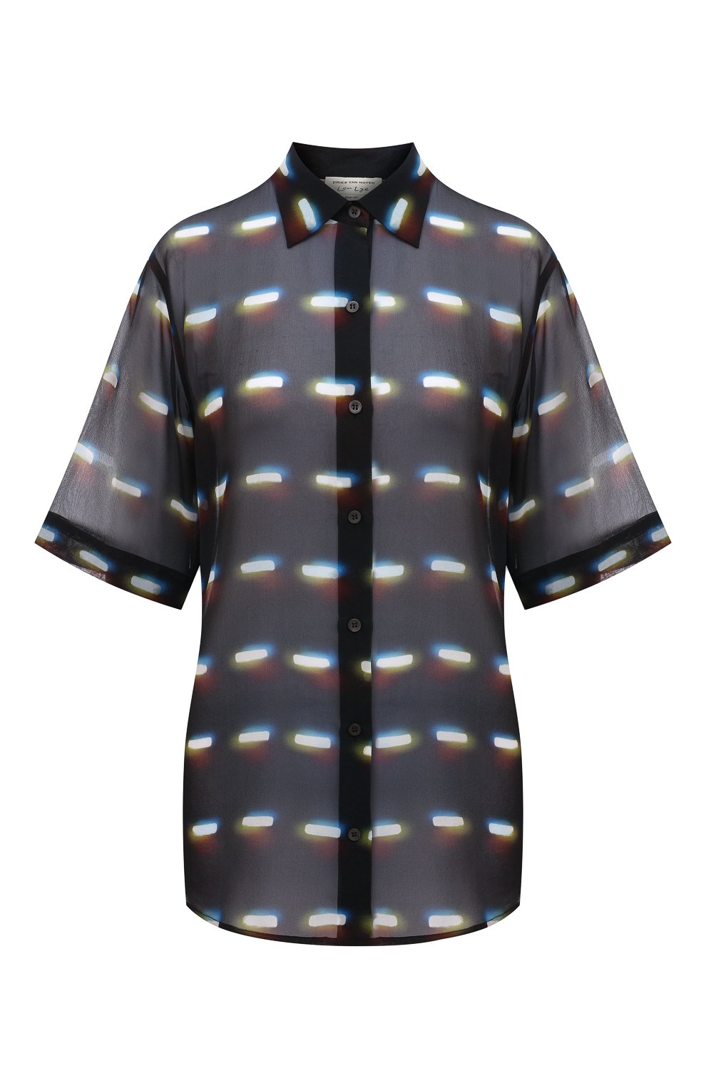 Шелковая блузка DRIES VAN NOTEN черного цвета по цене 67400 руб., арт. 211-30782-2088, фото 1 Шелковая блузка DRIES VAN NOTEN, арт. 211-30782-2088, фото 1
