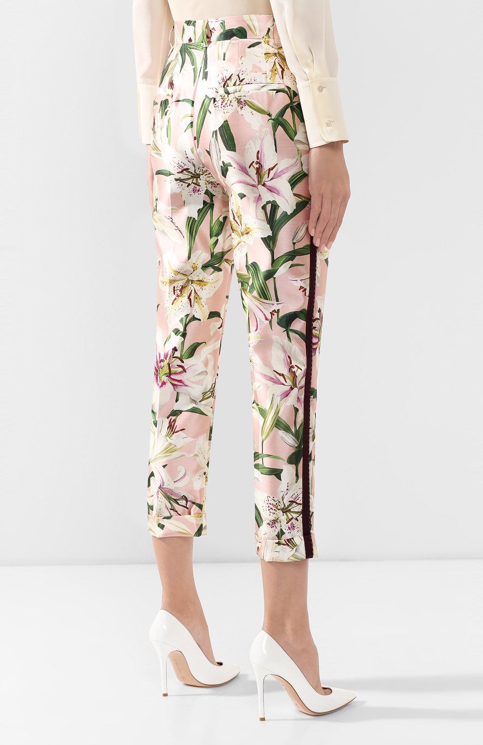 Шелковые брюки DOLCE & GABBANA, арт. FTBBLT/HS149, фото 4