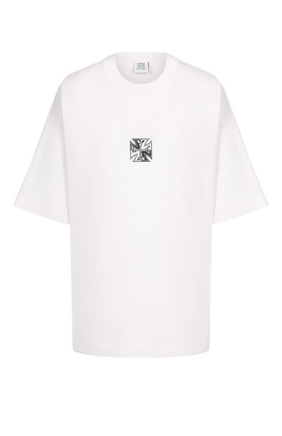 Женская хлопковая футболка VETEMENTS, арт. ME76TR168V/1200 LIGHT JERSEY