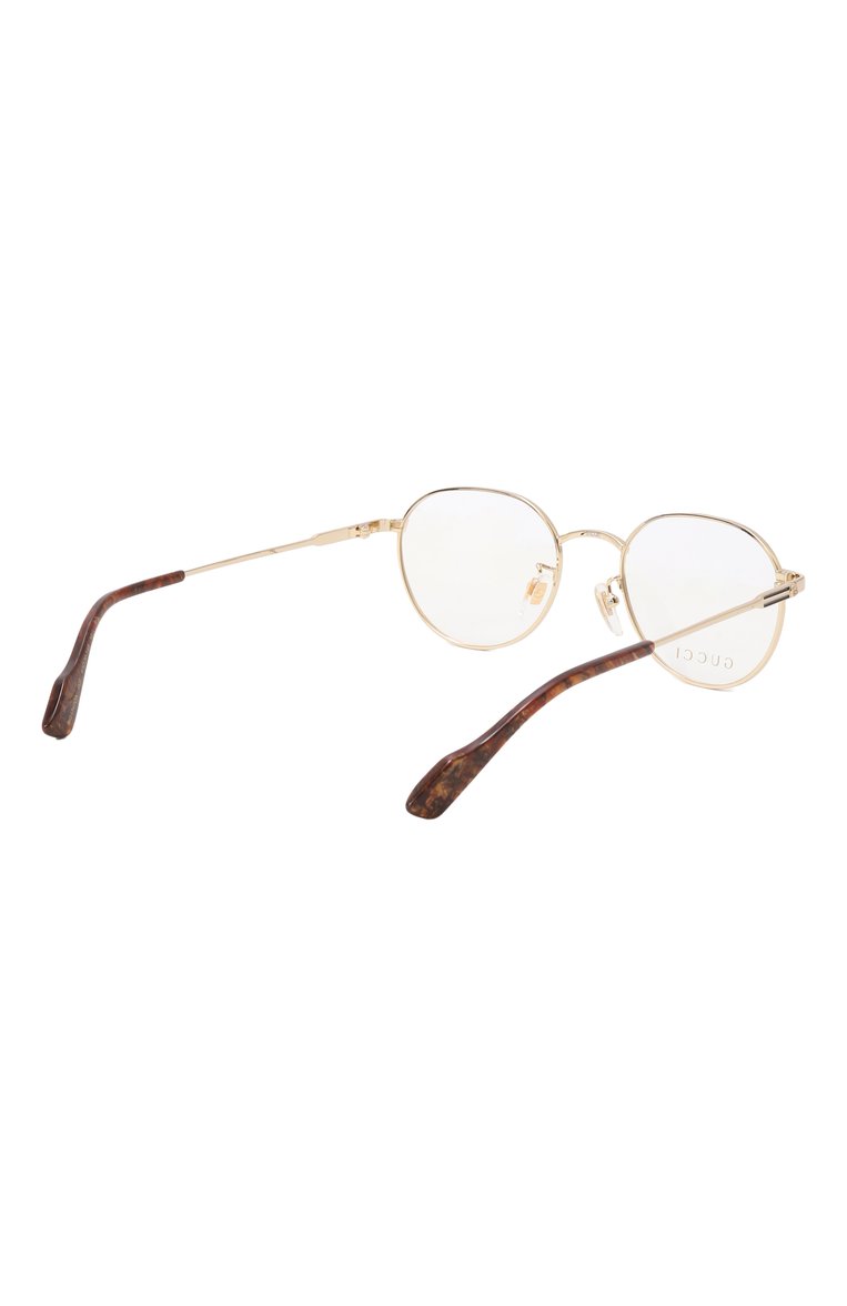 Женские оправа GUCCI золотого цвета, арт. GG17470A 003 | Фото 4 (Региональные ограничения белый список (Axapta Mercury): Не проставлено; Нос: Не проставлено; Тип очков: Оправа; Материал: Металл; Оптика Гендер: оптика-женское; Очки форма: Круглые)