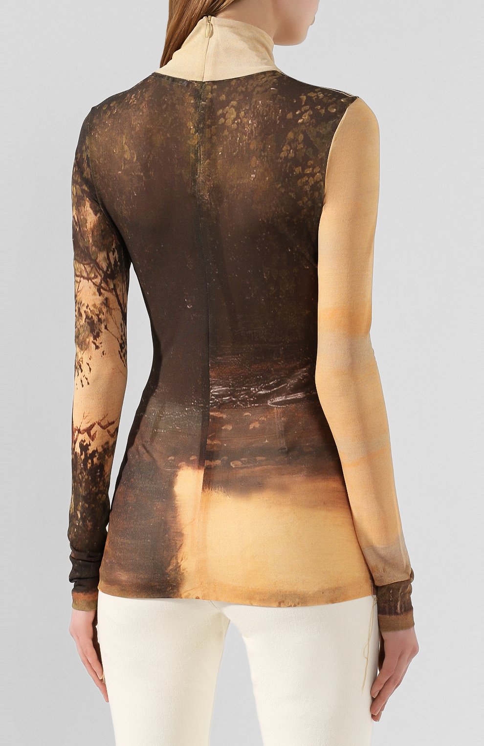 Водолазка из вискозы ACNE STUDIOS бежевого цвета по цене 20950 руб., арт. AL0140/W, фото 4 Водолазка из вискозы ACNE STUDIOS, арт. AL0140/W, фото 4