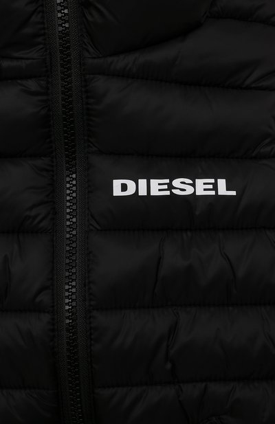 Утепленный жилет DIESEL черного цвета по цене 14500 руб., арт. J01087/KXBDY, фото 3 Утепленный жилет DIESEL, арт. J01087/KXBDY, фото 3