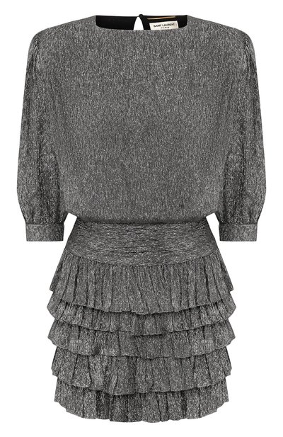Женское шелковое платье SAINT LAURENT, арт. 606448/Y3A60