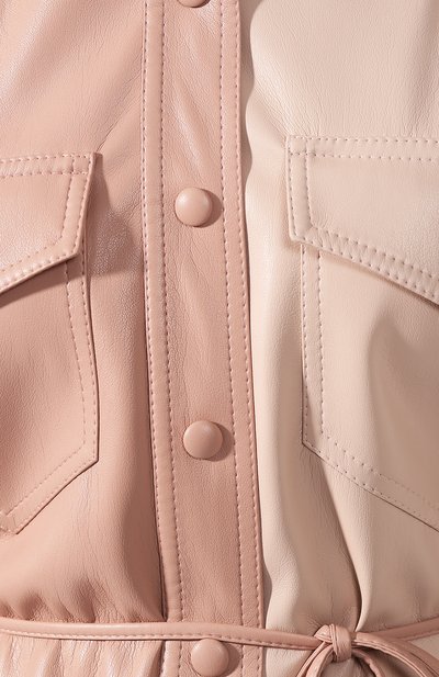 Рубашка с поясом NANUSHKA, арт. EDDY_BLUSH PATCHW0RK_VEGAN LEATHER, фото 5