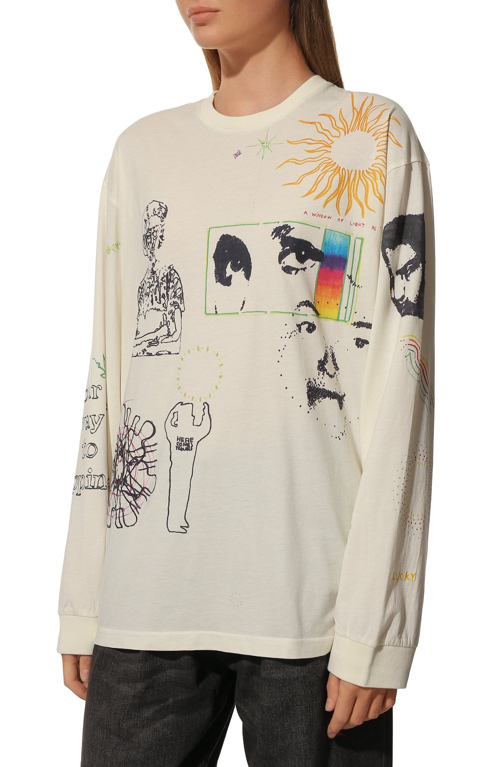 Хлопковый лонгслив R13, арт. R13WK015-K067B, фото 3