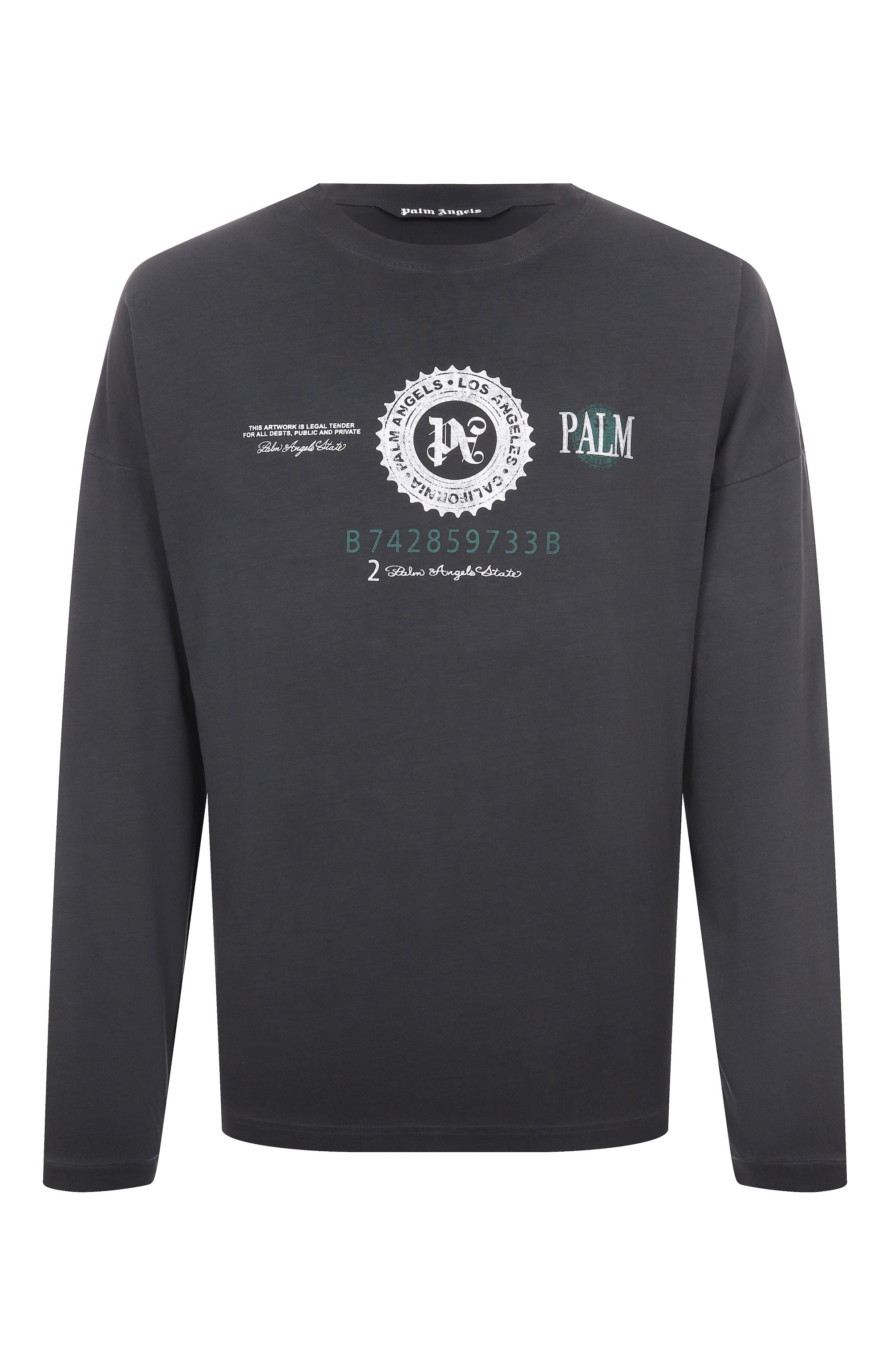 Хлопковый лонгслив PALM ANGELS, арт. PMAB05CF25JER001, фото 1