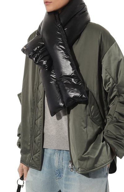 Пуховый шарф HERNO черного цвета по цене 18900 руб., арт. SCP00001D/12017, фото 2 Пуховый шарф HERNO, арт. SCP00001D/12017, фото 2