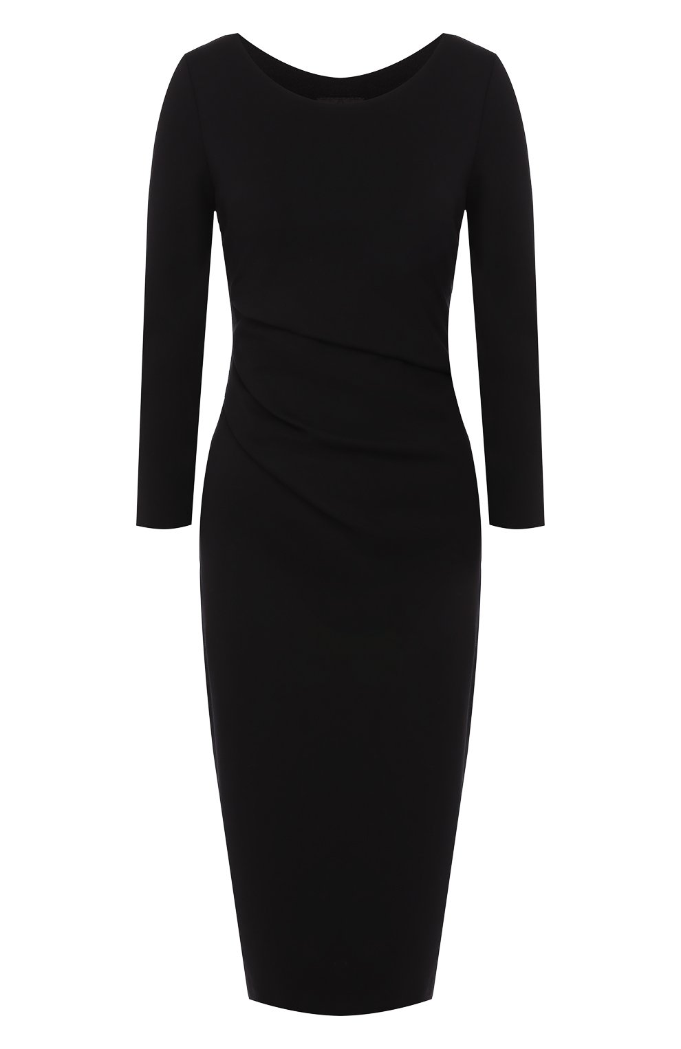 Платье из вискозы GIORGIO ARMANI черного цвета по цене 98700 руб., арт. 6GAA70/AJDRZ, фото 1 Платье из вискозы GIORGIO ARMANI, арт. 6GAA70/AJDRZ, фото 1