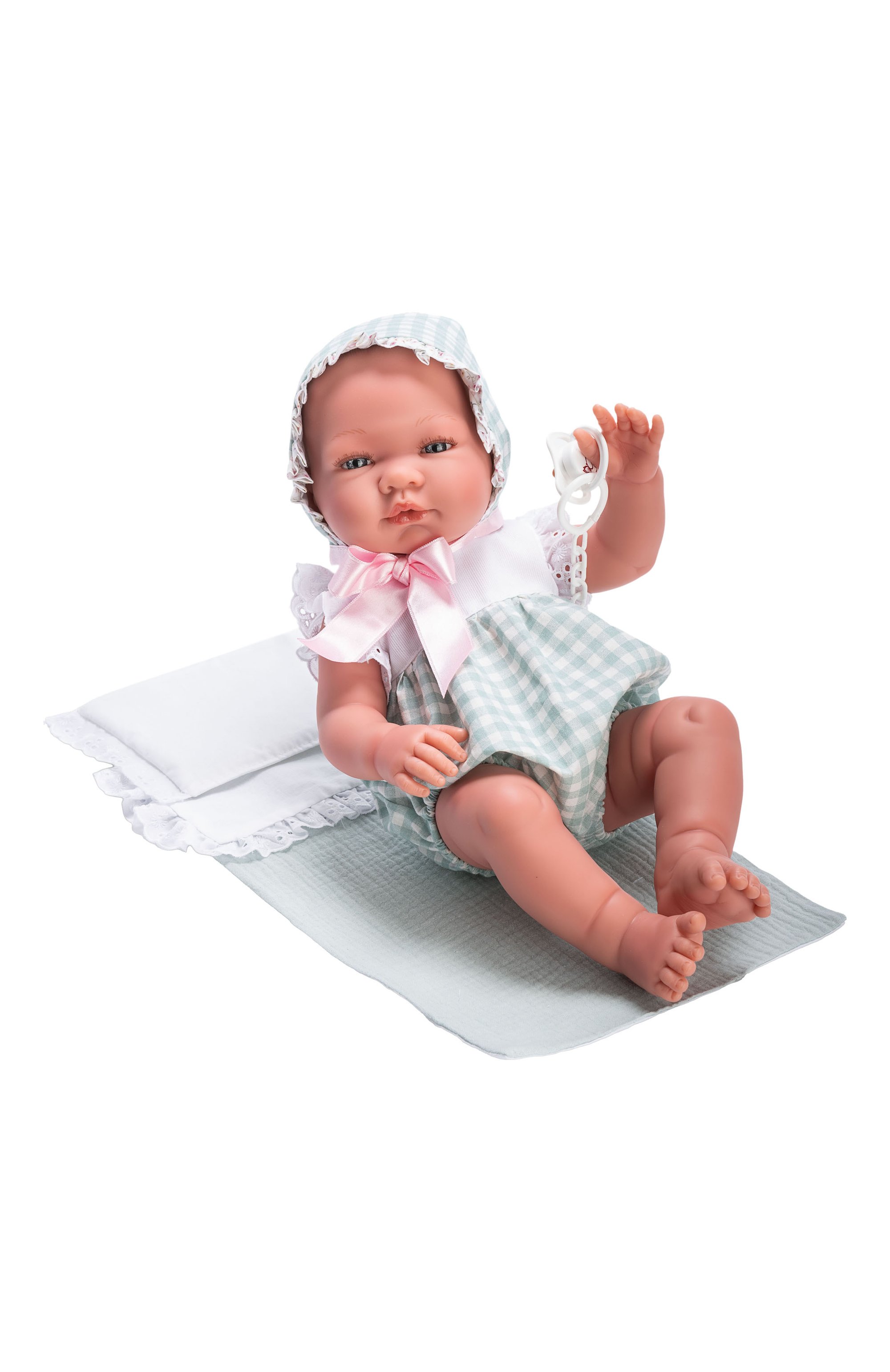 Кукла-младенец пабло ASI светло-зеленого цвета по цене 18900 руб., арт. 367561, фото 1 Кукла-младенец пабло ASI, арт. 367561, фото 1