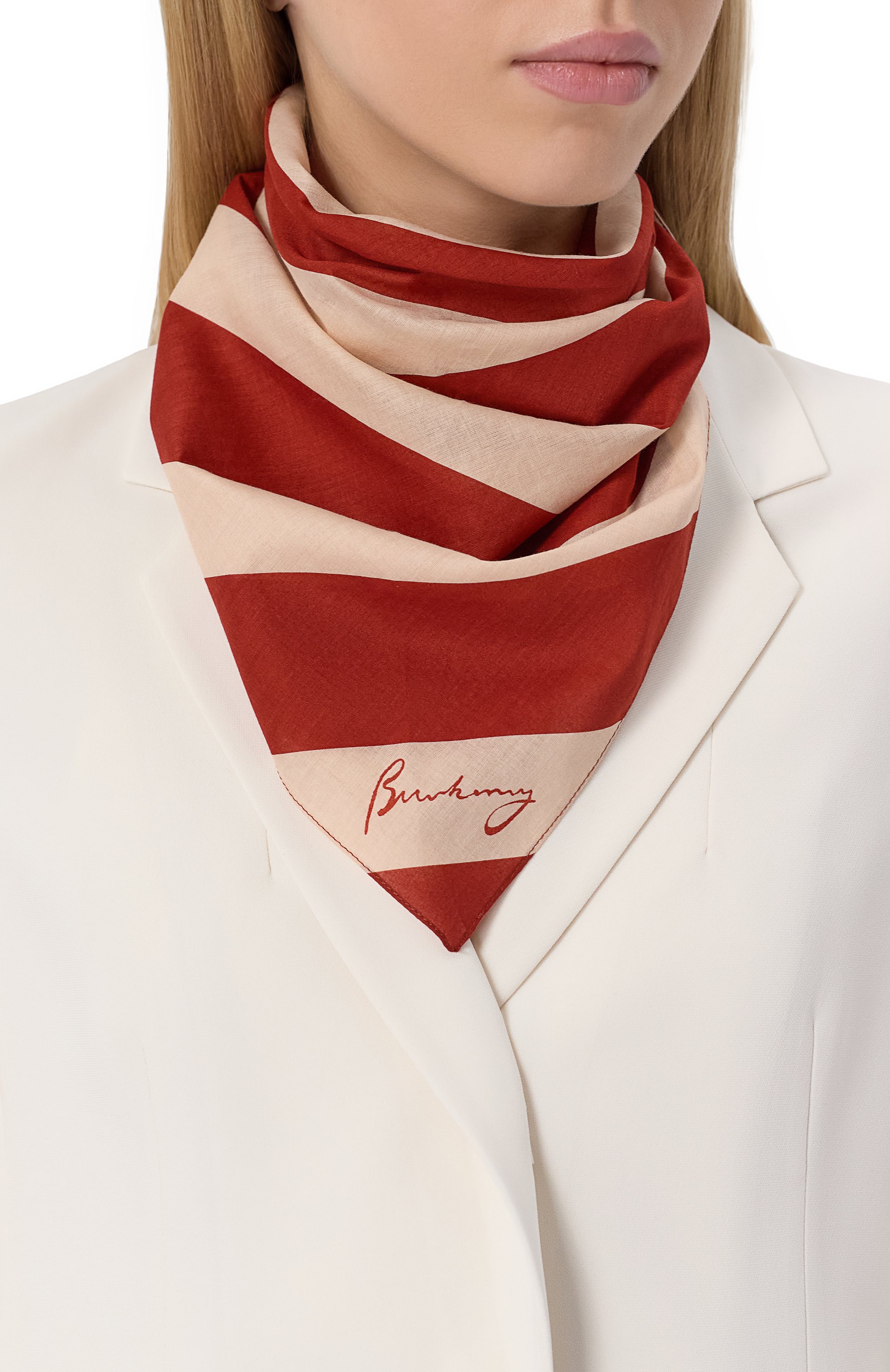 Хлопковый платок BURBERRY, арт. 8101580, фото 2