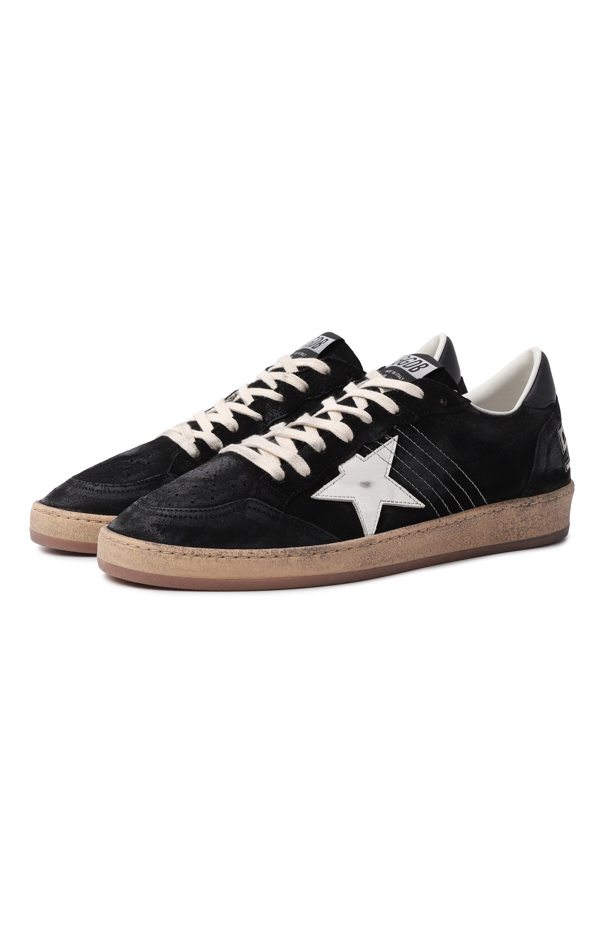 Замшевые кеды ball star GOLDEN GOOSE DELUXE BRAND, арт. GMF00117.F003246, фото 1