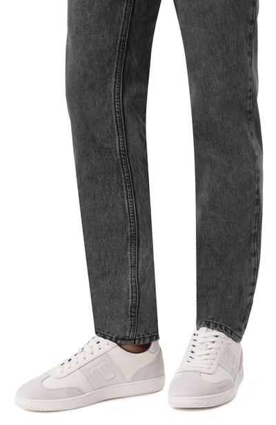 Кожаные кеды swan BALMAIN белого цвета по цене 61550 руб., арт. EM0VI360/LVTG, фото 3 Кожаные кеды swan BALMAIN, арт. EM0VI360/LVTG, фото 3