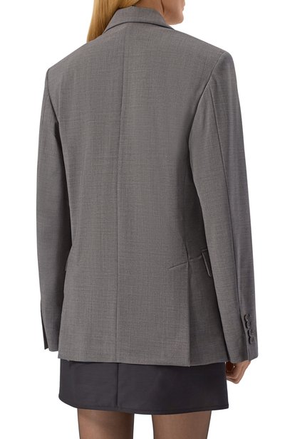 Шерстяной жакет MSGM темно-серого цвета по цене 69950 руб., арт. 3941MDG25X/257605, фото 4 Шерстяной жакет MSGM, арт. 3941MDG25X/257605, фото 4