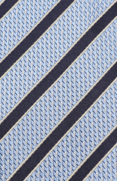 Шелковый галстук с узором ZEGNA голубого цвета по цене 17950 руб., арт. Z9D691L8, фото 3 Шелковый галстук с узором ZEGNA, арт. Z9D691L8, фото 3