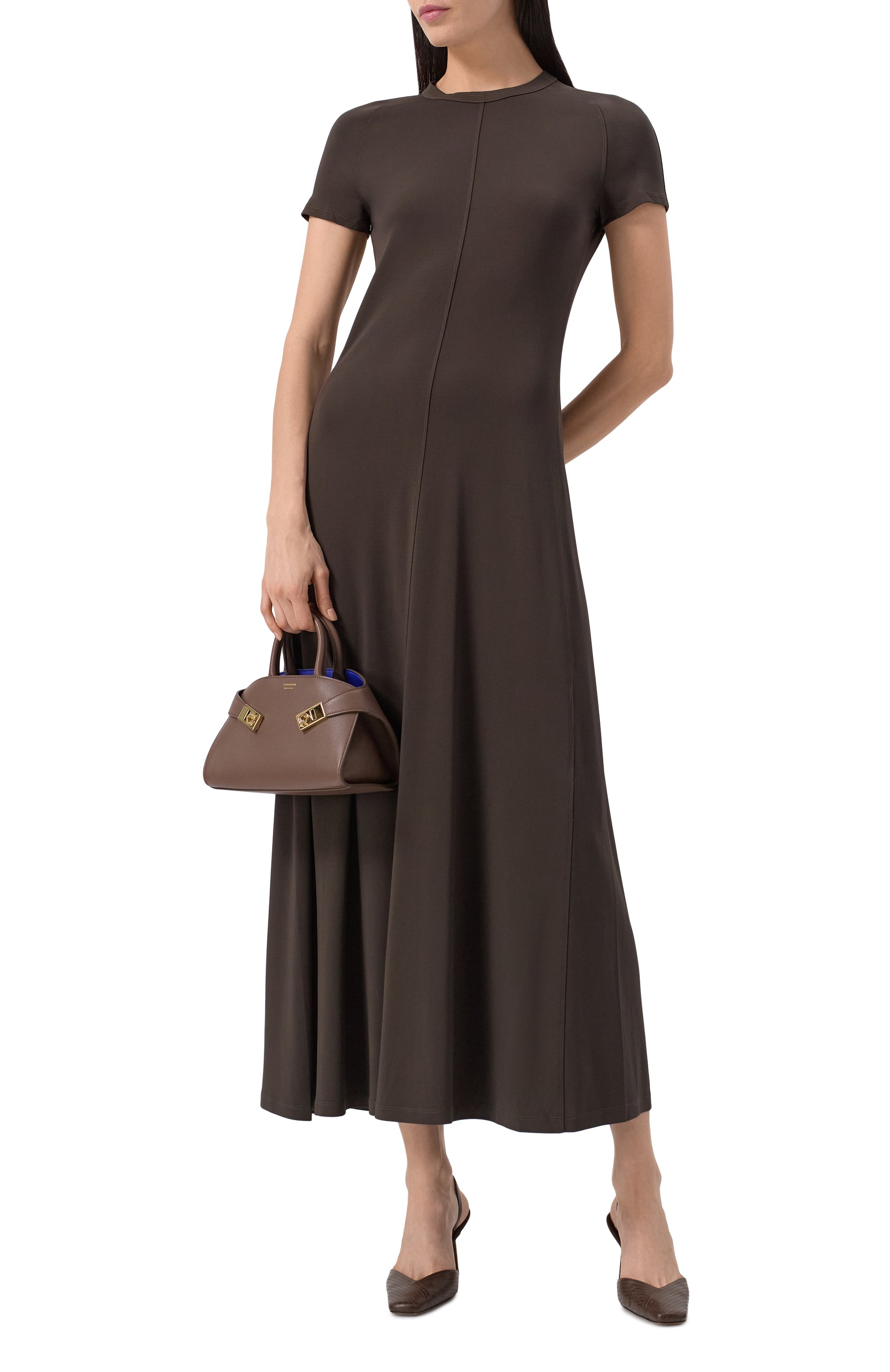 Платье из вискозы TOTEME, арт. 242-WRD1696-FB0162, фото 2