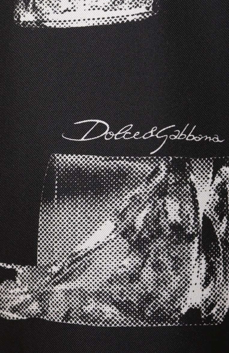 Мужские шелковые домашние брюки DOLCE & GABBANA черного цвета, арт. GVCRAT/HI1V0 | Фото 6 (Длина (брюки, джинсы): Стандартные; Материал внешний: Шелк; Материал сплава: Проставлено; Драгоценные камни: Проставлено; Кросс-КТ: домашняя одежда)