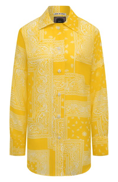 Рубашка из хлопка и шелка DESTIN, арт. D5S2/AMI BUTT0N BANDANA PATCH, фото 1