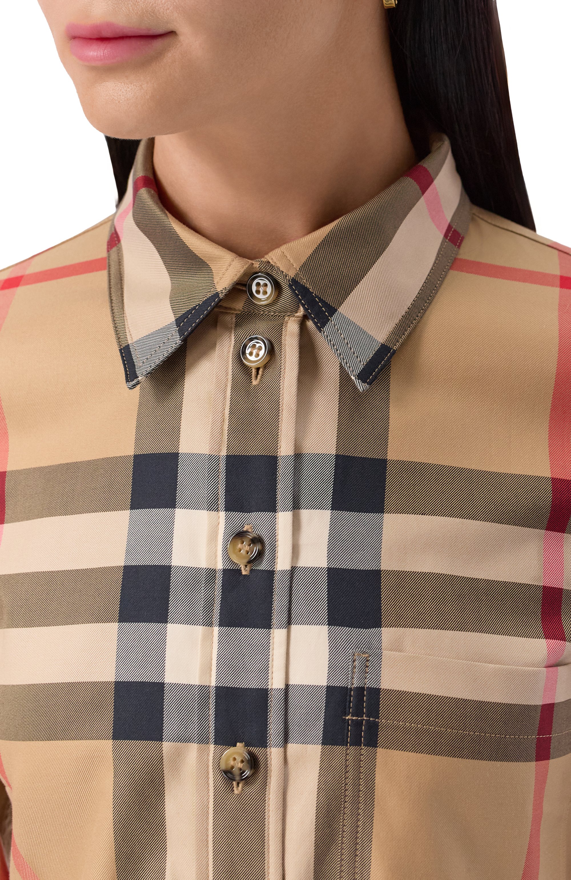 Хлопковая рубашка BURBERRY, арт. 8111856, фото 5