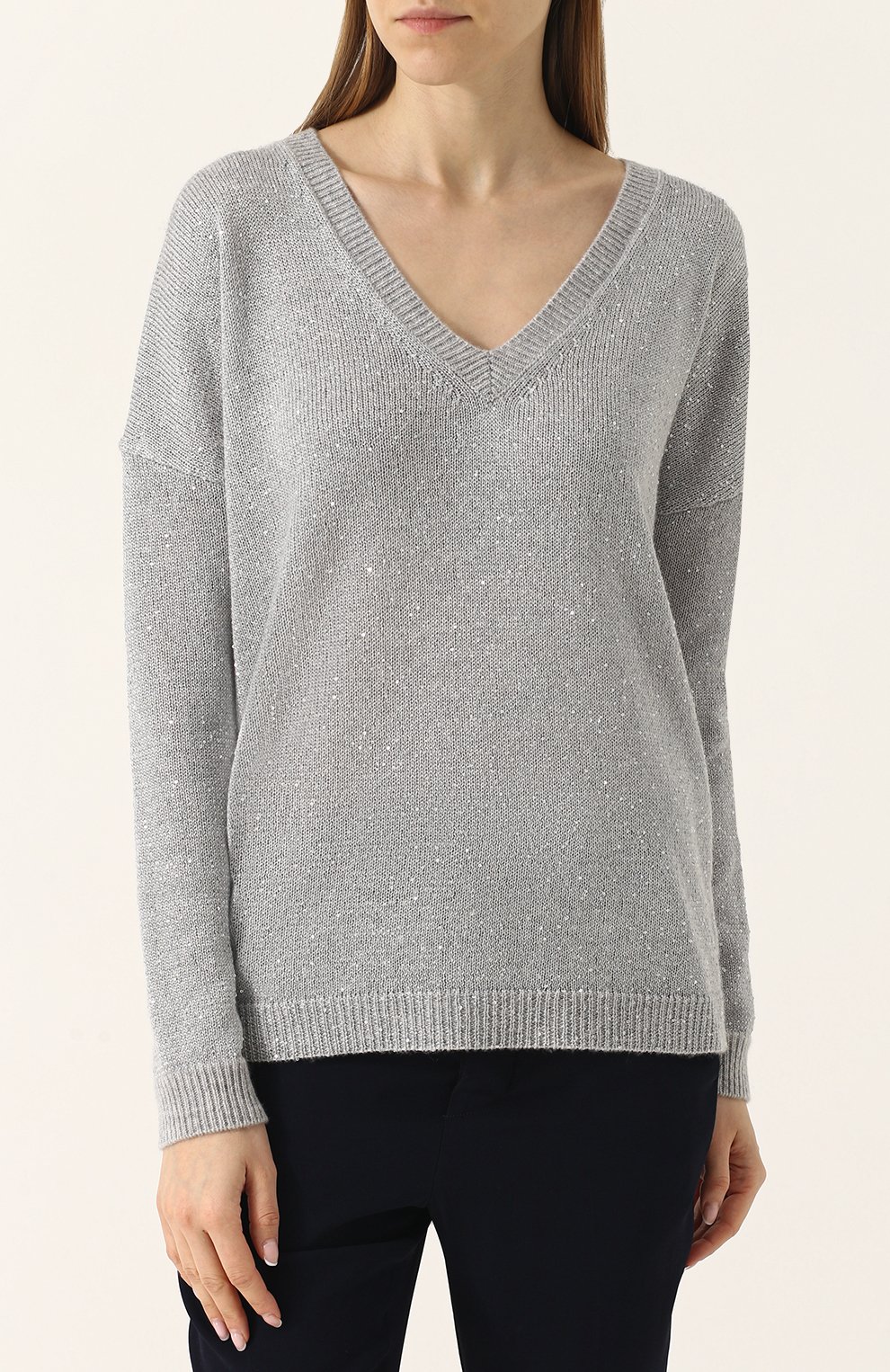 Кашемировый пуловер с v-образным вырезом FTC, арт. 700-0100, фото 3