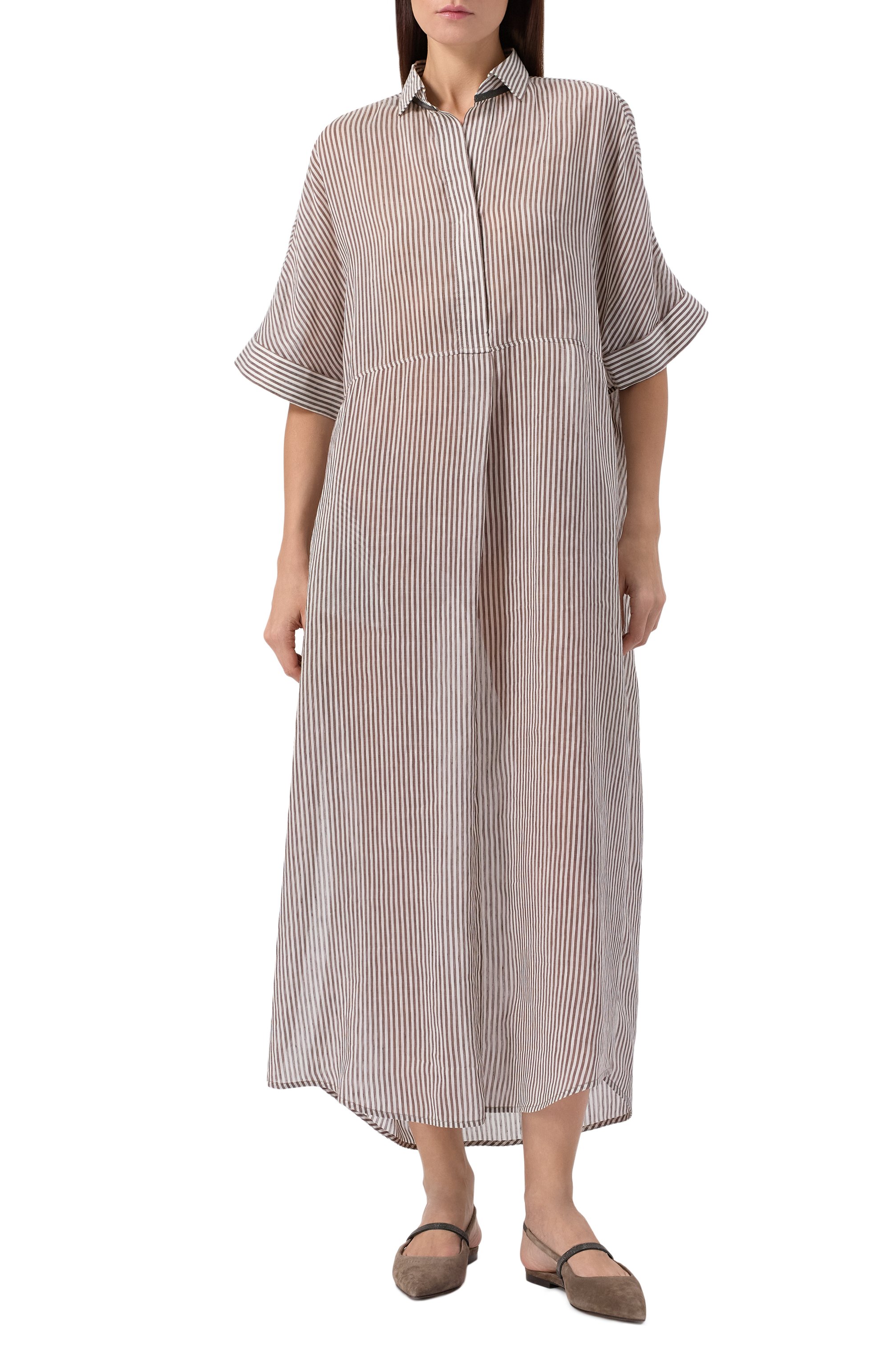 Туника изо льна и шелка BRUNELLO CUCINELLI, арт. MP756AFR71, фото 3