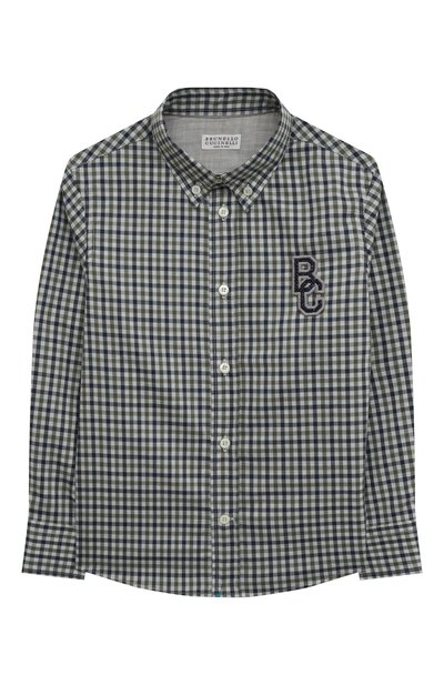 Хлопковая рубашка BRUNELLO CUCINELLI, арт. BR687C372A, фото 1