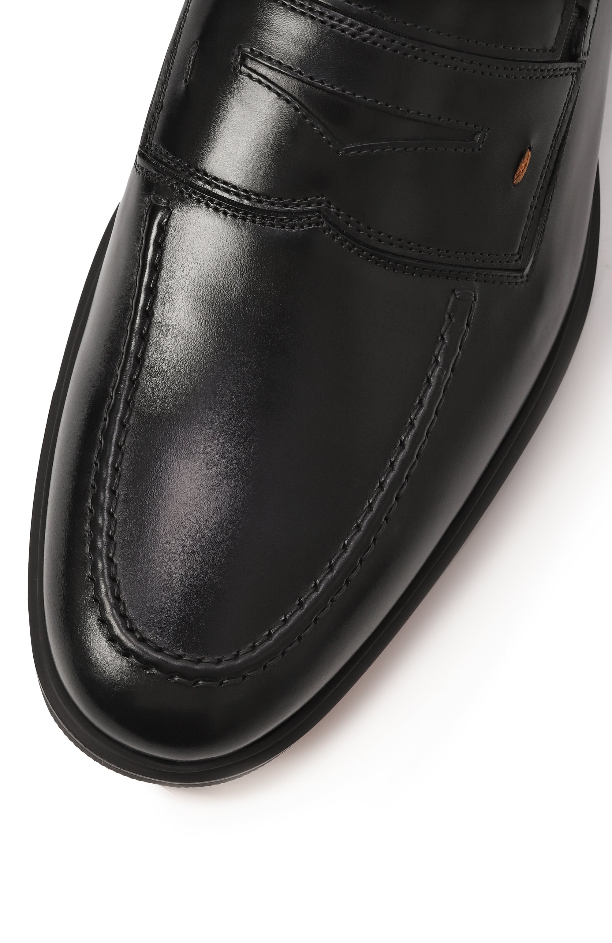 Кожаные пенни-лоферы easy SANTONI, арт. MGEG18964NEAXNTG, фото 7