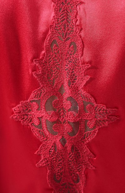 Шелковый халат FLEUR OF ENGLAND красного цвета по цене 37150 руб., арт. FT1448, фото 5 Шелковый халат FLEUR OF ENGLAND, арт. FT1448, фото 5