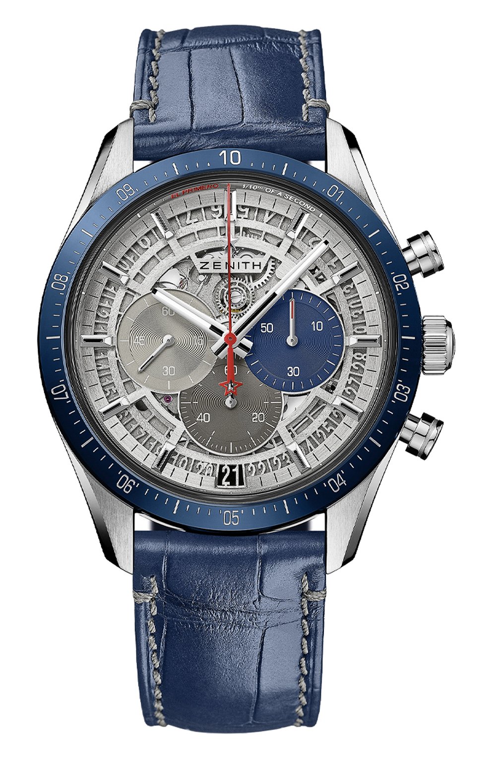 Часы el primero chronomaster ZENITH бесцветного цвета по цене 1445000 руб., арт. 95.3002.3600/69.C818, фото 1 Часы el primero chronomaster ZENITH, арт. 95.3002.3600/69.C818, фото 1