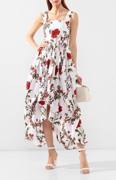 Хлопковое платье ALEXANDER MCQUEEN белого цвета по цене 227000 руб., арт. 570421/QMD05, фото 2 Хлопковое платье ALEXANDER MCQUEEN, арт. 570421/QMD05, фото 2