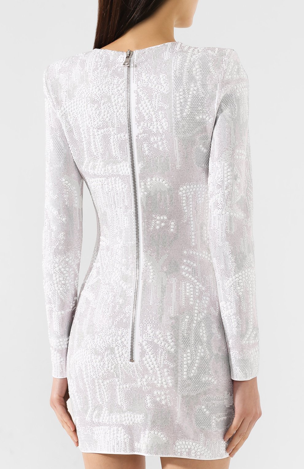 Платье из вискозы BALMAIN разноцветного цвета по цене 418000 руб., арт. SF26179/J100, фото 4 Платье из вискозы BALMAIN, арт. SF26179/J100, фото 4