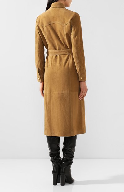 Замшевое платье CELINE бежевого цвета по цене 515000 руб., арт. 2L075657E, фото 4 Замшевое платье CELINE, арт. 2L075657E, фото 4