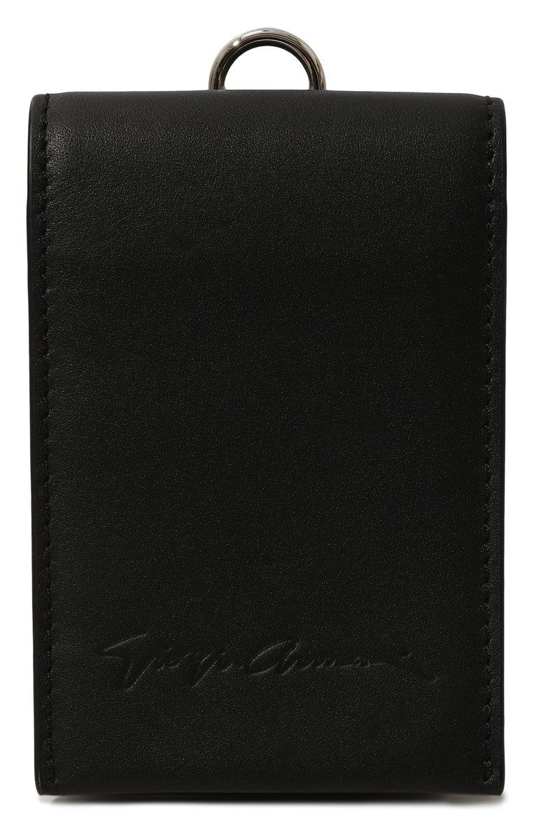Мужской кожаный футляр для кредитных карт GIORGIO ARMANI черного цвета, арт. Y2R703/YS62E | Фото 1 (Нос: Не проставлено; Материал: Натуральная кожа)