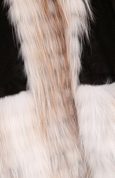 Детская шуба прямого кроя с капюшоном мила FURLAND коричневого цвета, арт. 0213409810193600055 | Фото 3 (Рукава: Длинные; Статус проверки: Проверено, Проверена категория; Кросс-КТ: Зима)