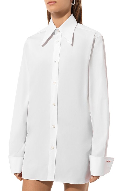 Хлопковая рубашка Maison Margiela S50DT0038/S43001 Белый  S50DT0038/S43001 Фото 3