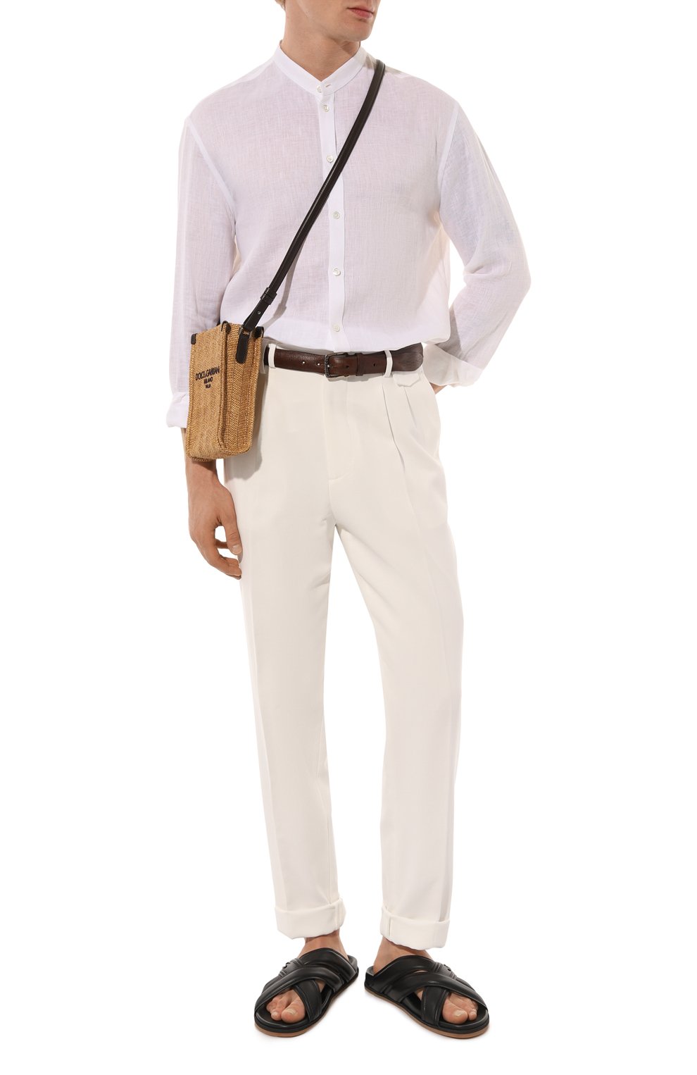 Кожаные шлепанцы erik SANTONI черного цвета по цене 59950 руб., арт. MCEG18089HV6MTZ8U60, фото 2 Кожаные шлепанцы erik SANTONI, арт. MCEG18089HV6MTZ8U60, фото 2