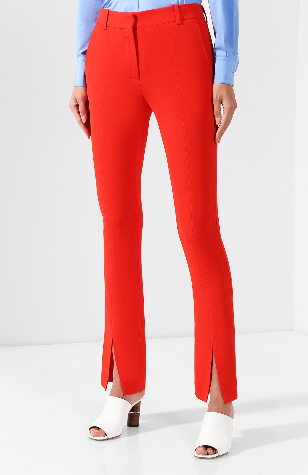 Брюки с разрезами VICTORIA BECKHAM, арт. TR SLM 2809 MSS19 FLUID CADY, фото 3